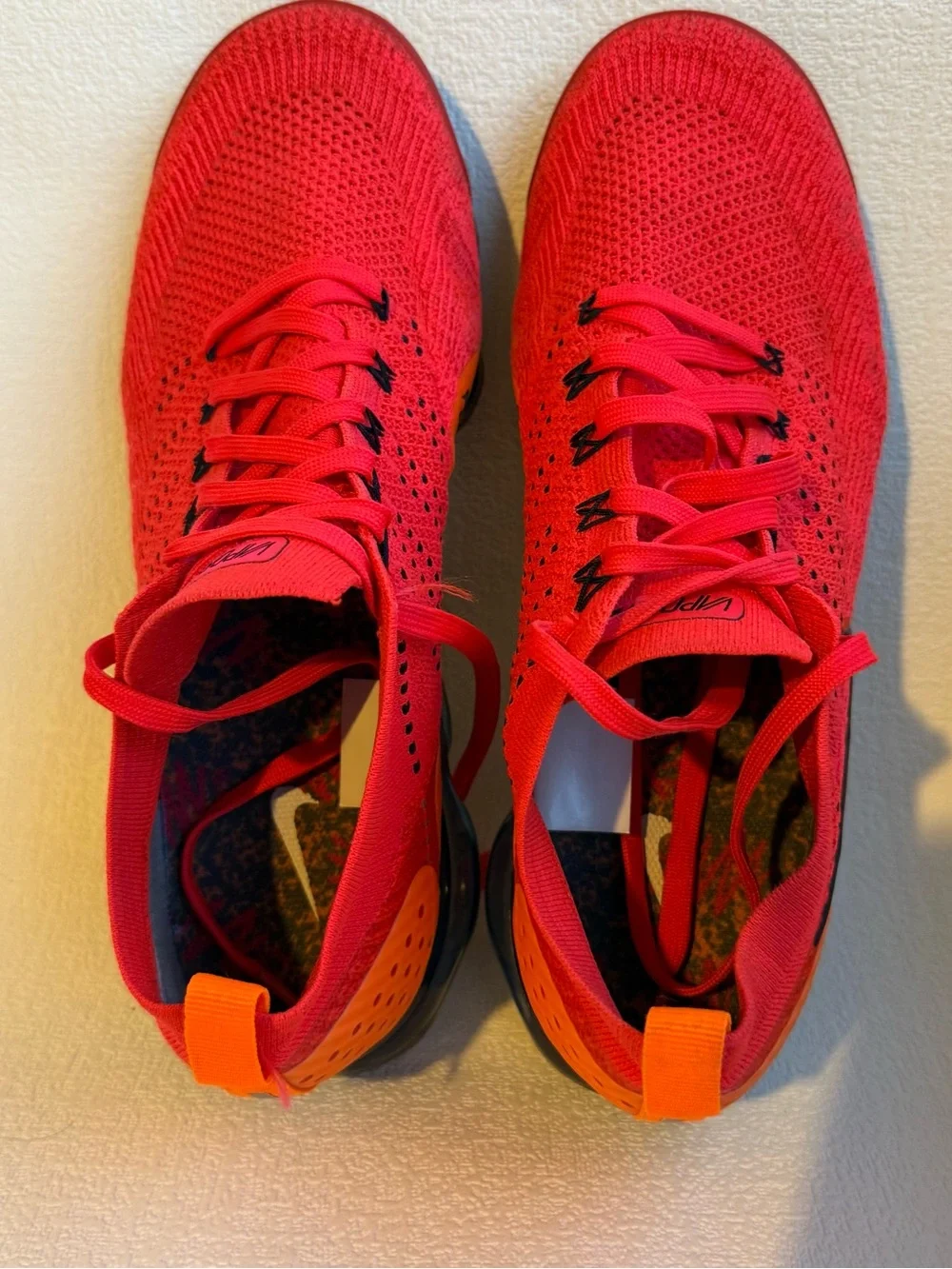 Nike Air VaporMax Flyknit 2 Spider-Man Red Orange Men’s Size 12 AR5406-600